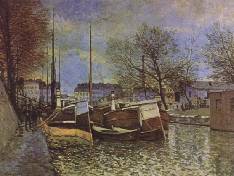 Saint-Martin Canal in Paris, Alfred Sisley